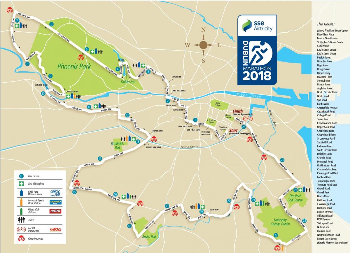 Dublin Marathon Kartta 