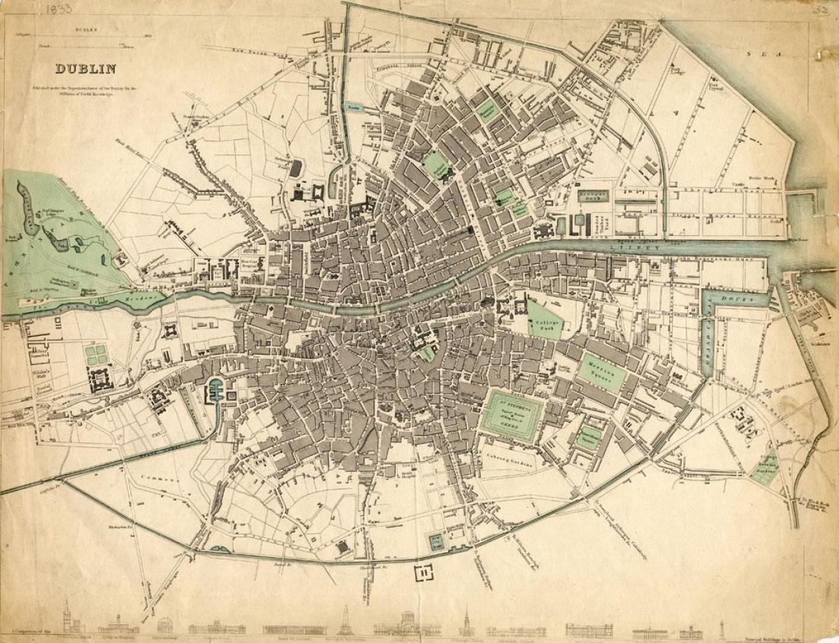 kartta Dublin vuonna 1916