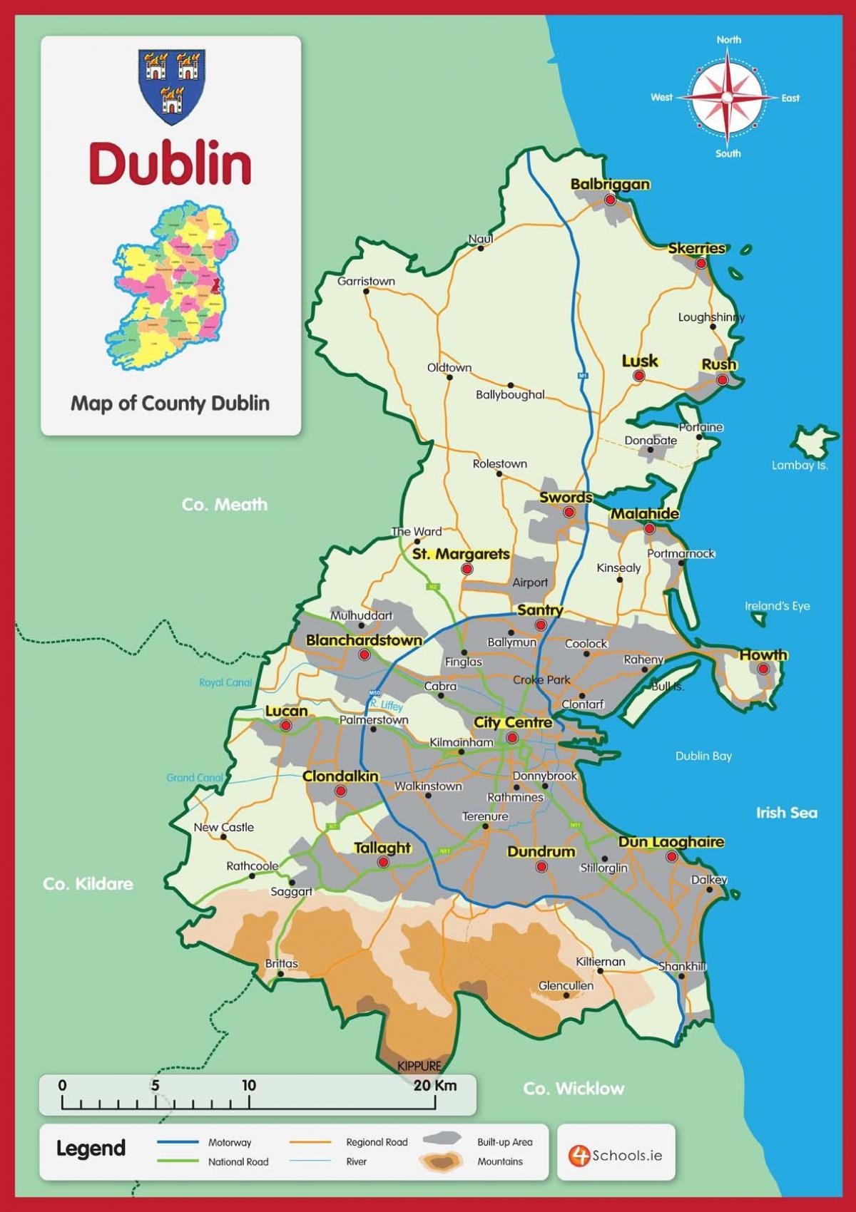 kartta Dublin county