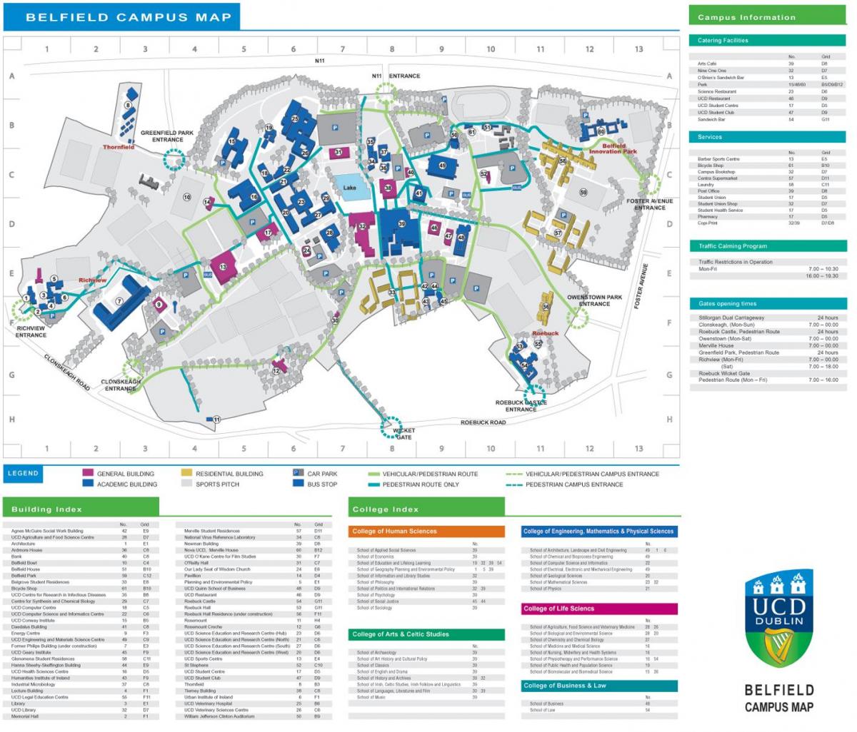 UCD-Dublin kartta