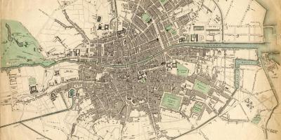 Kartta Dublin vuonna 1916