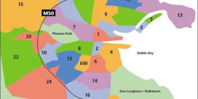 Kartta Dublin-alueilla