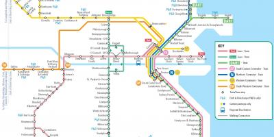 Kartta Dublinin juna-asemat